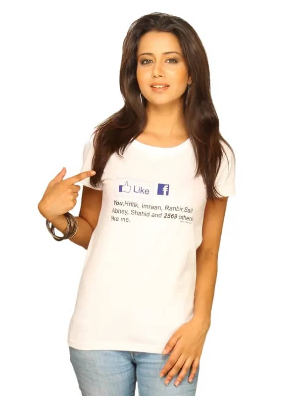 Inkfruit Women's Face Book White T-shirt