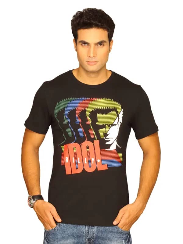 Billy Idol Men In The Shadow Black T-shirt