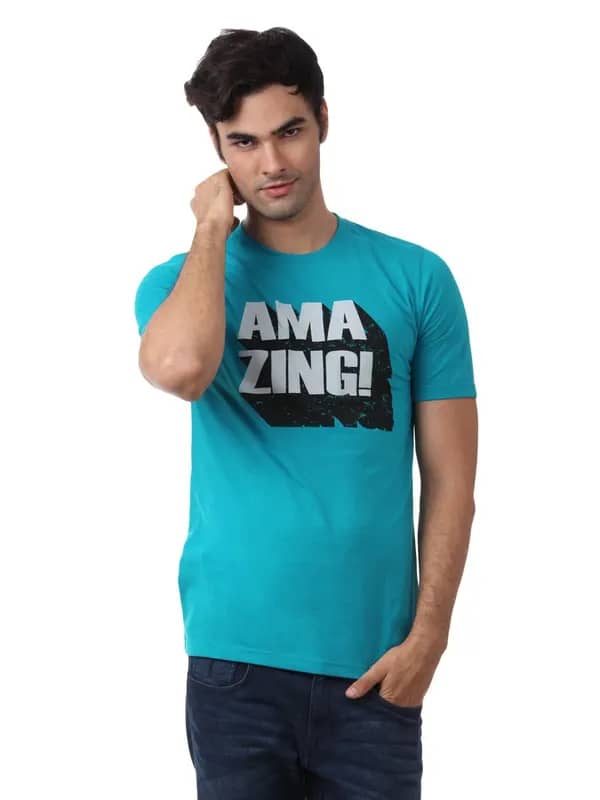 Mark Taylor Men Blue T-shirt