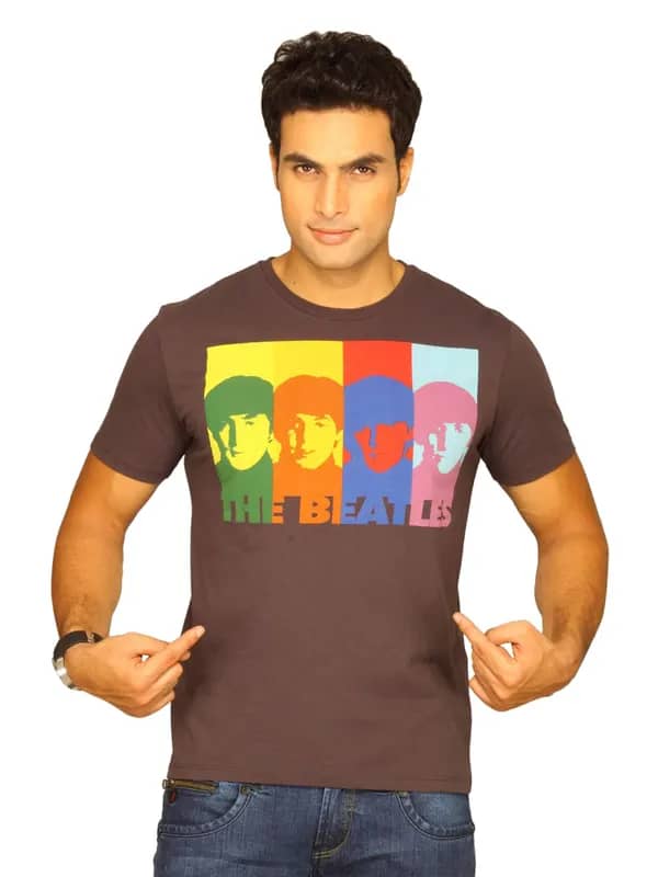 Beatles Men's The Beatles Dark Grey T-shirt