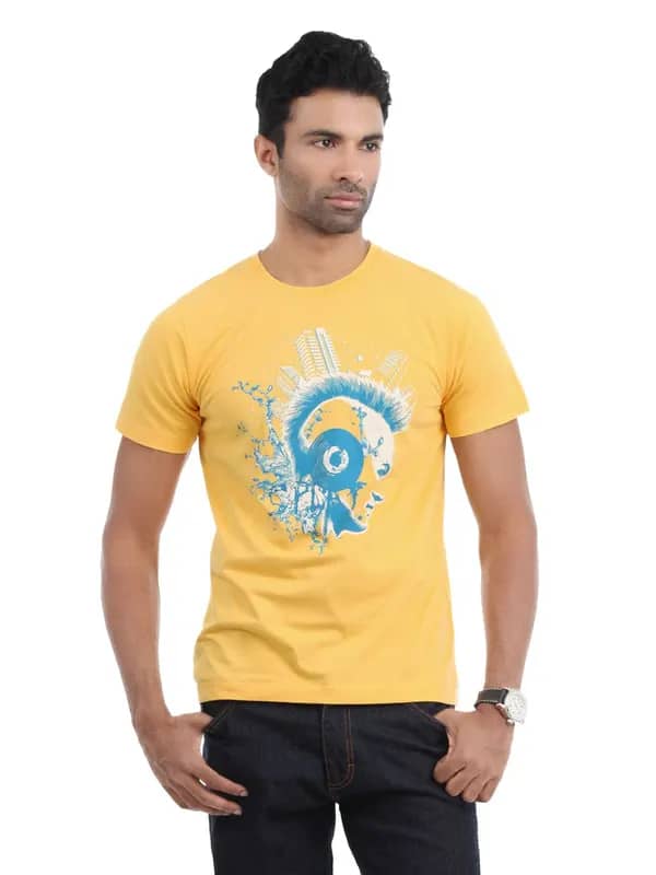 Myntra Men Yellow T-shirt