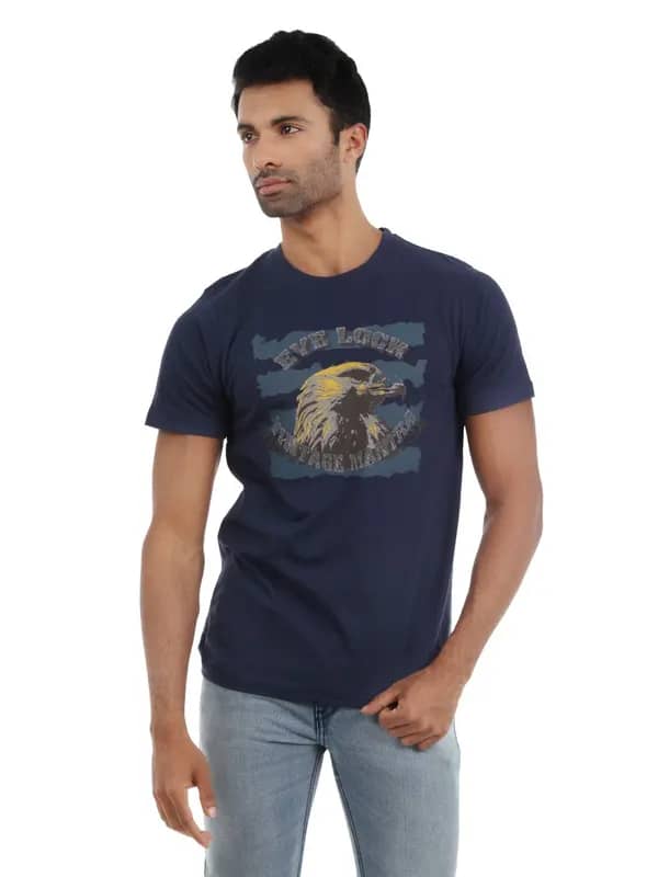 Myntra Men Blue T-shirt