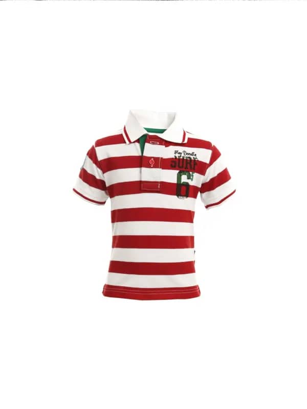 Doodle Boys White Striped T-Shirt