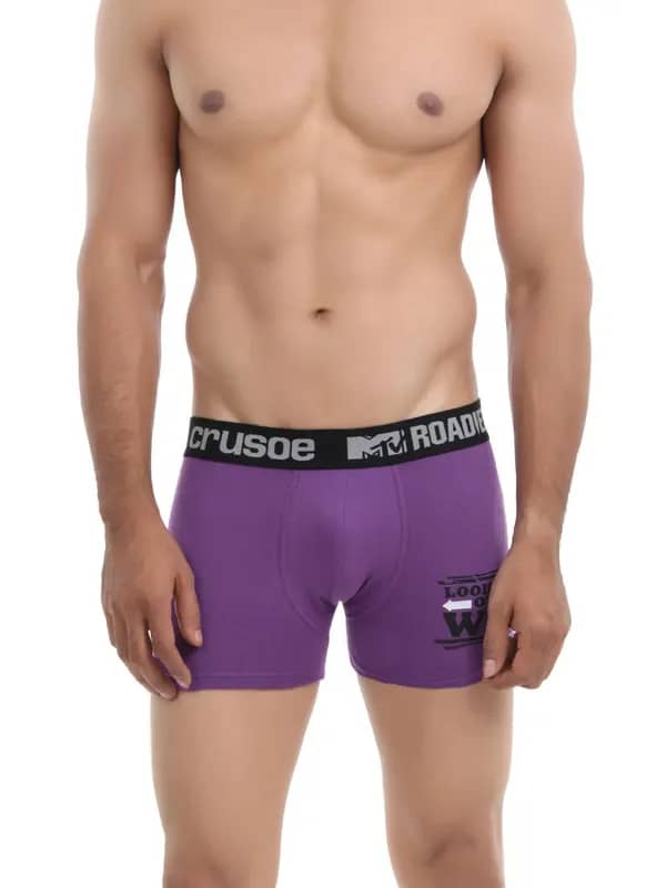 Crusoe Men Purple Boxer Briefs