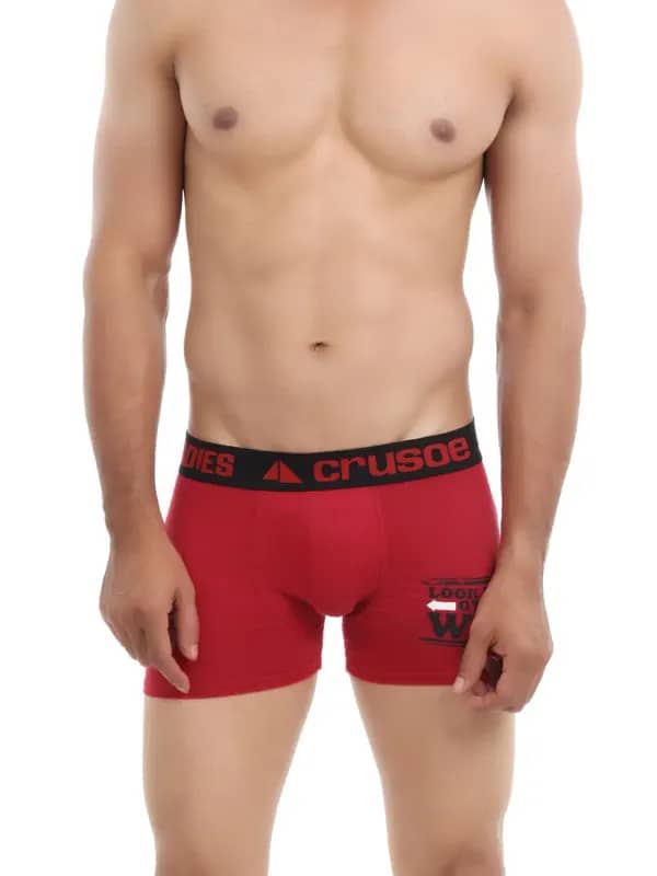 Crusoe Men Red Boxer Briefs