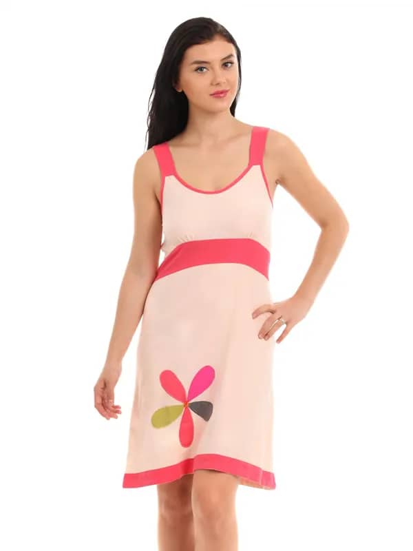 Red Rose Peach Nightdress