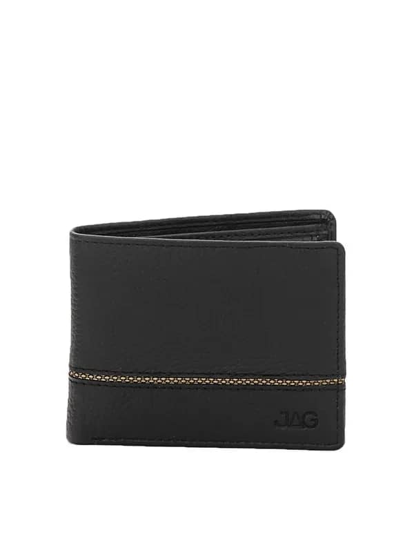 JAG Men Black Leather Wallet