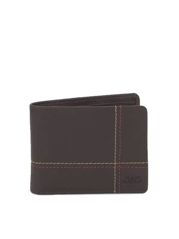 JAG Men Chocolate Brown Leather Wallet