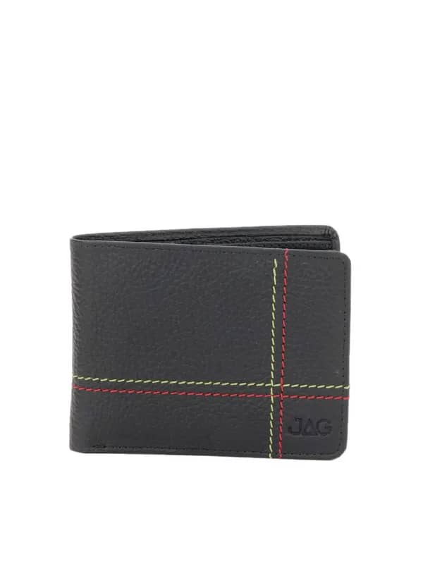 JAG Men Black Leather Wallet