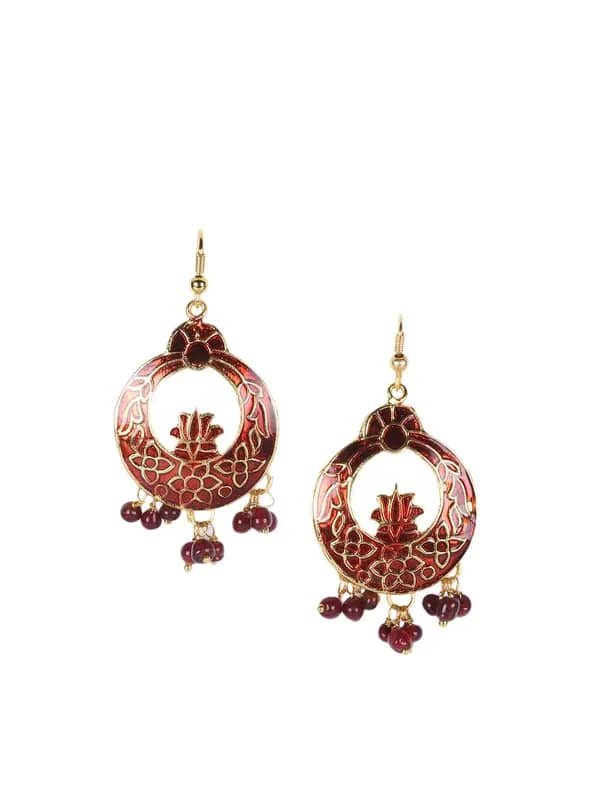Adrika Red Earrings
