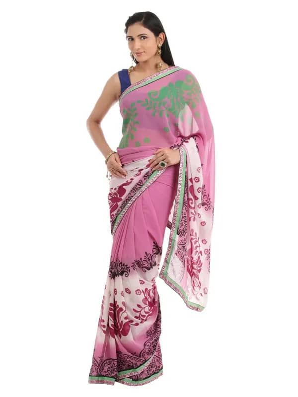 FNF Multi Coloured Printed Sari