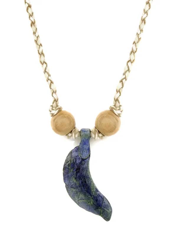 Fabindia Blue & Off-White Necklace