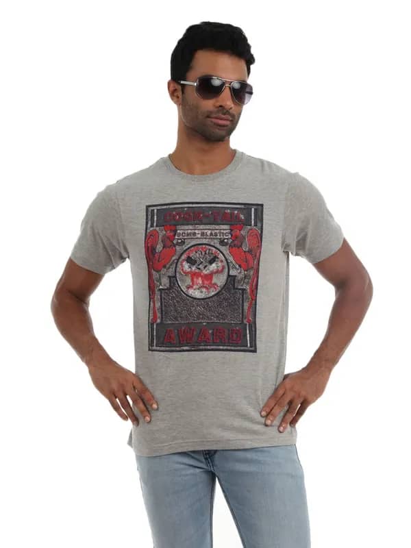 Myntra Men Grey T-shirt