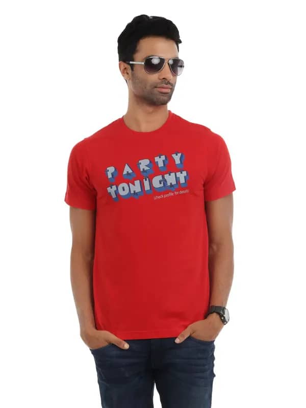 Myntra Men Red Printed T-shirt