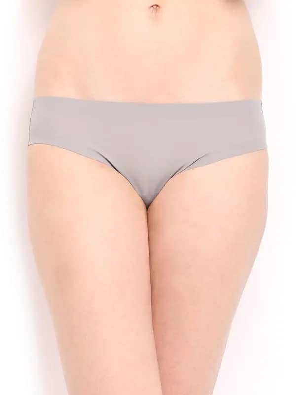 Amante Women Grey Seamless Briefs PCSN11