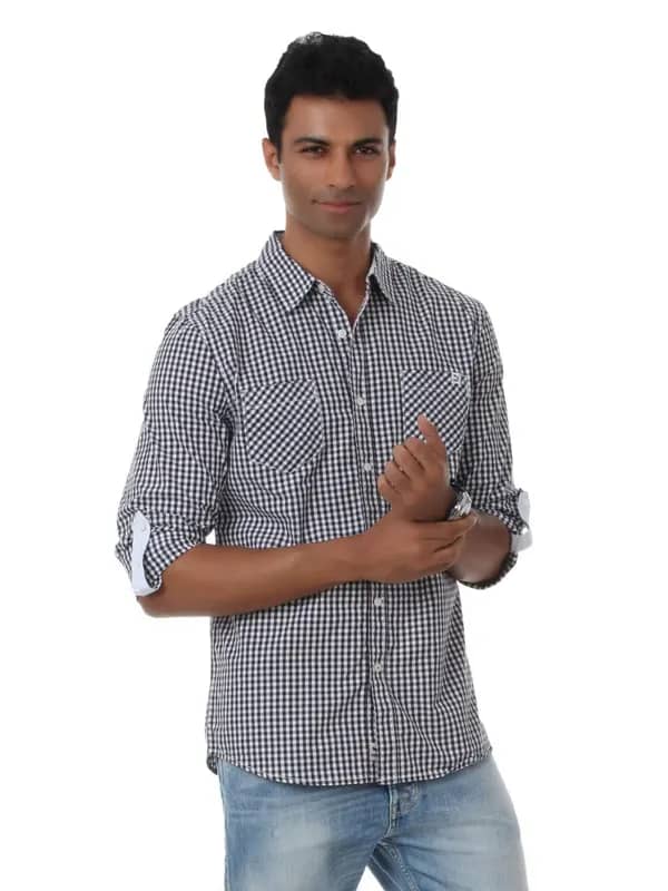 Puma Men Navy Blue Shirt