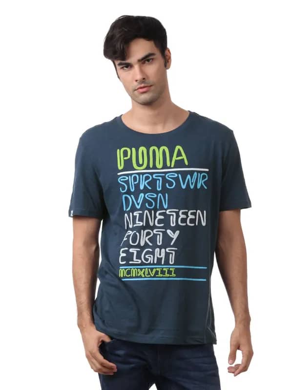 Puma Men Blue T-shirt