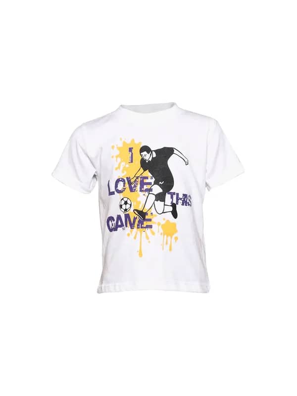 Ant Kids Boy's Love This Game White Kidswear