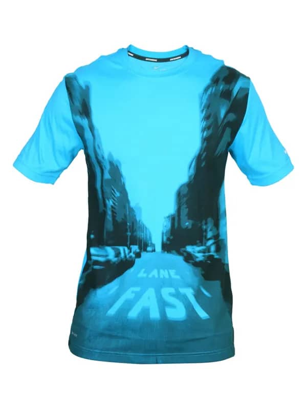 Nike Men's Cruiser Run The City Blue T-shirt