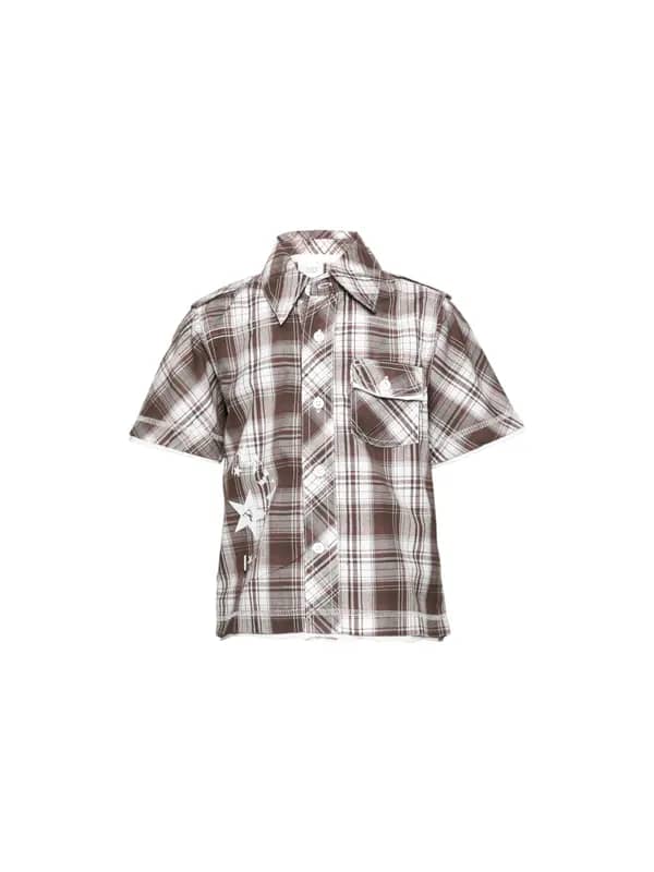 Ant Kids Boy's Anytime Check Black Shirt Kidswear