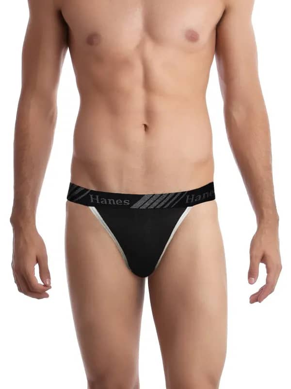 Hanes Men Grey Premium String Bikini Briefs