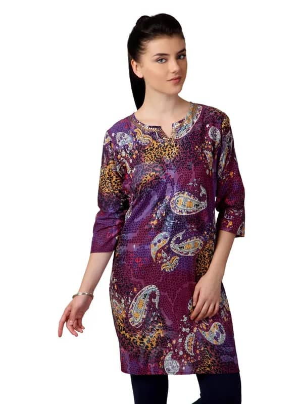 Shree Women Purple Printed Kurta