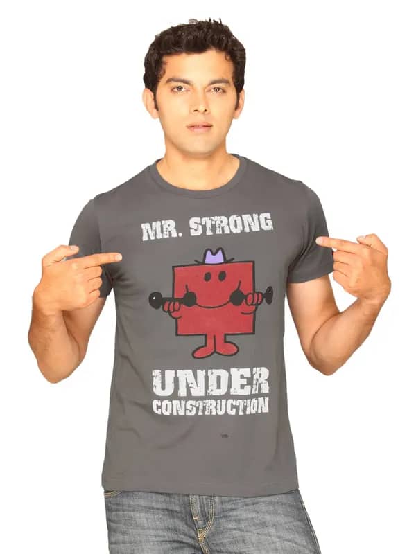 Mr.Men Men's Charcoal Polo T-shirt