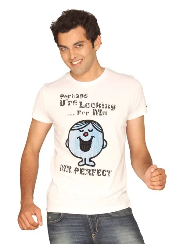 Mr.Men Men's Mr.Perfect White T-shirt