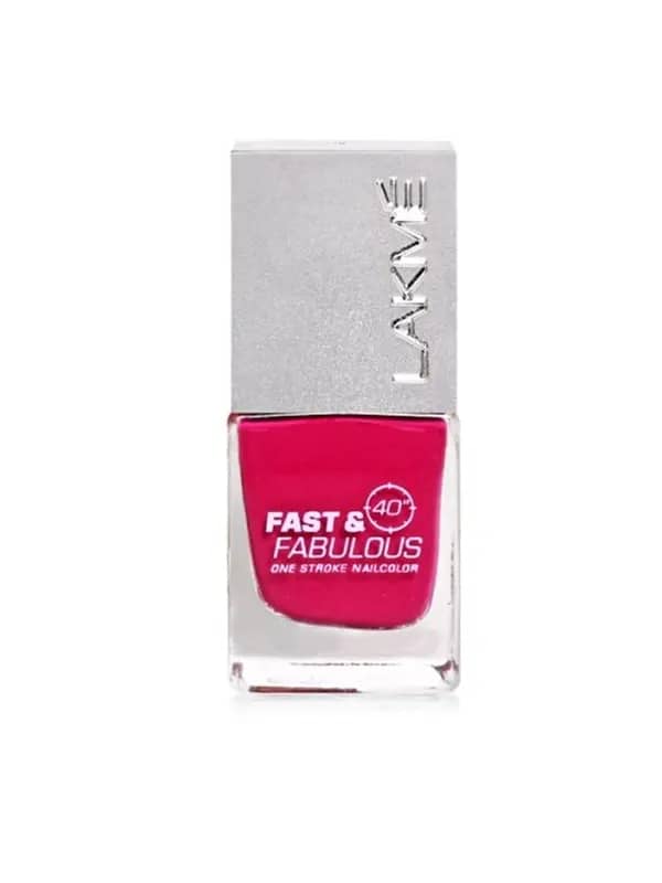 Lakme Absolute Fast & Fabulous Crimson Crush Magenta Nail Polish 25