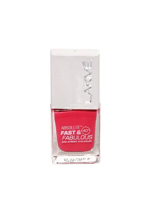 Lakme Absolute Fast & Fabulous Fuschia Pink Nail Polish 18