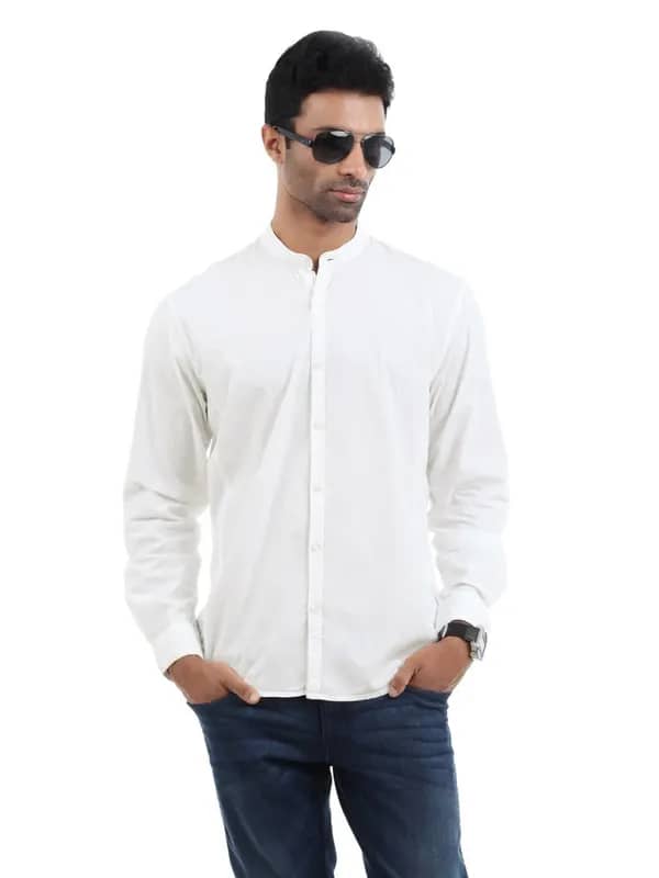 Peter England Men White Shirt