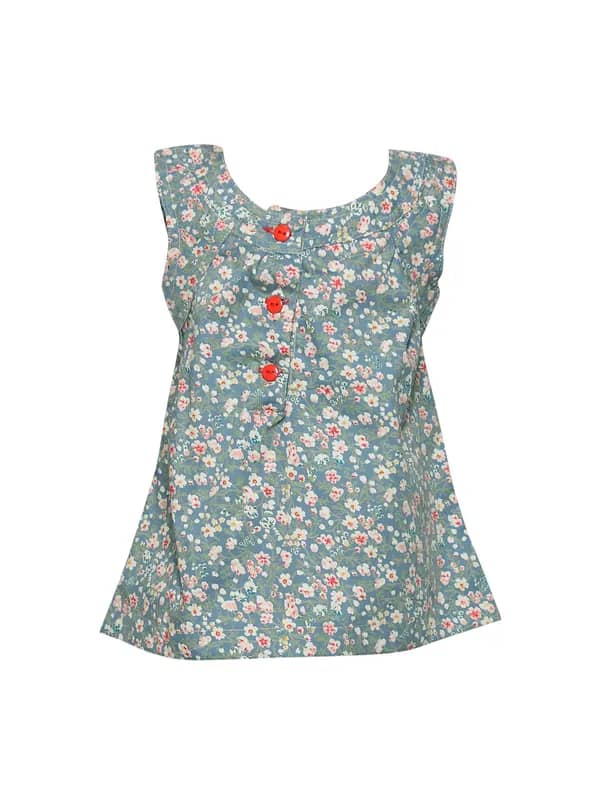 Ant Kids Girl's Sleeveless With Flower Print Kidswear