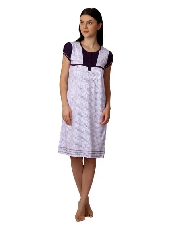 SDL by Sweet Dreams Women Purple Nightdress