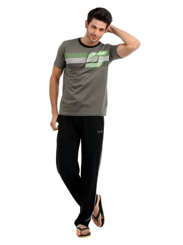 SDL by Sweet Dreams Men Grey Pyjama Set