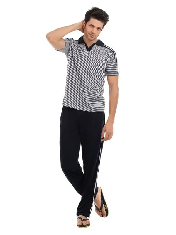 SDL by Sweet Dreams Men Navy Blue Pyjama Set