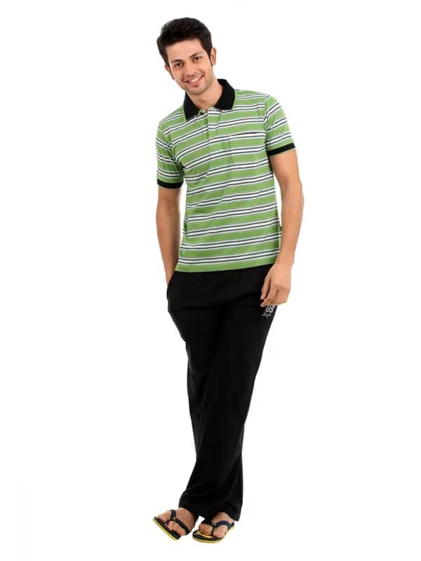 SDL by Sweet Dreams Men Green & Black Pyjama Set