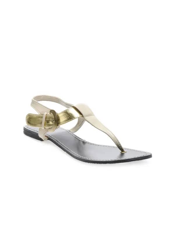 Rocia Women Beige & Gold Sandals