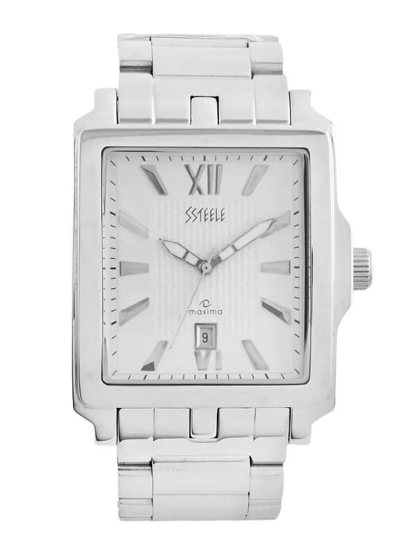 Maxima Men White Dial Watch
