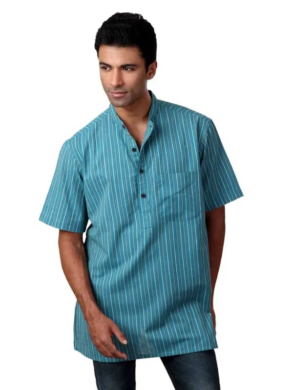 Fabindia Men Blue Kurta