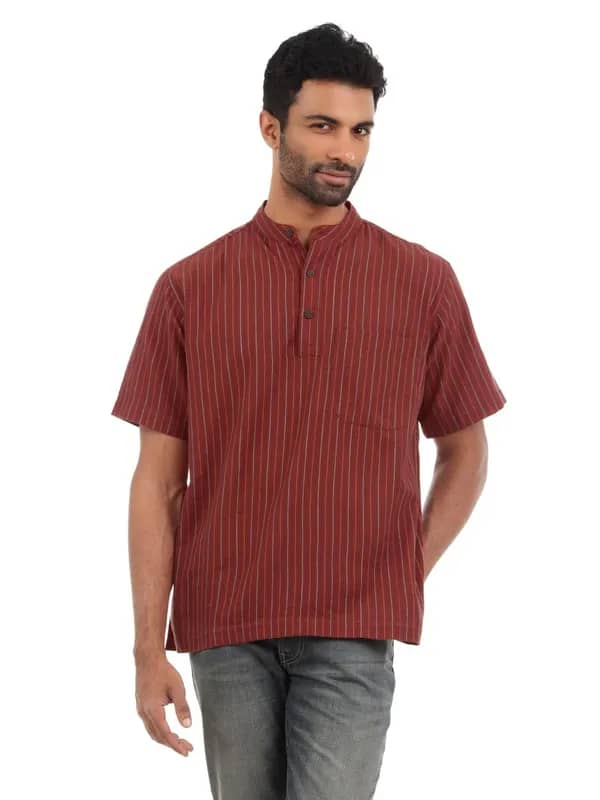Fabindia Men Maroon Kurta