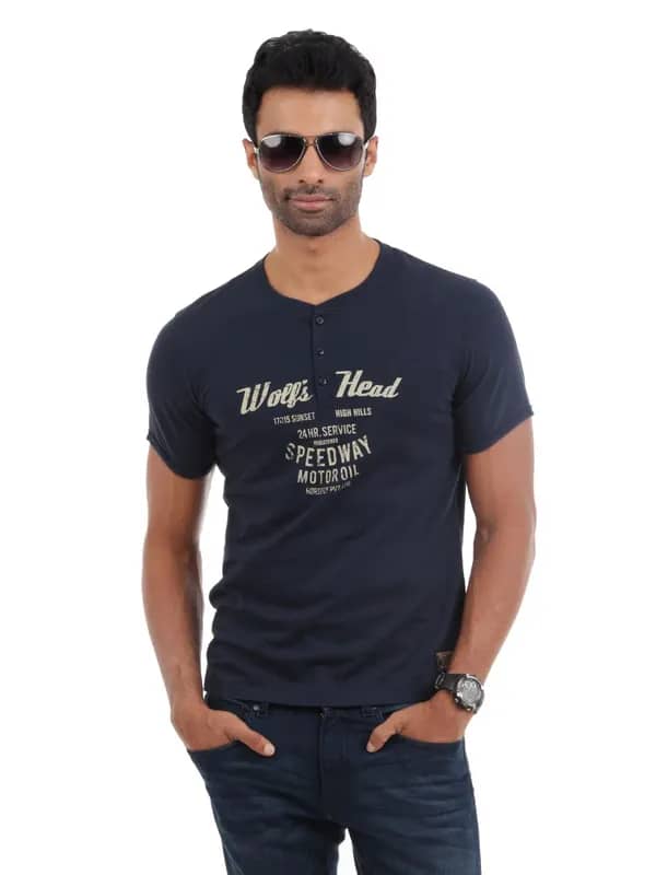 Horsefly Men Navy Blue T-shirt