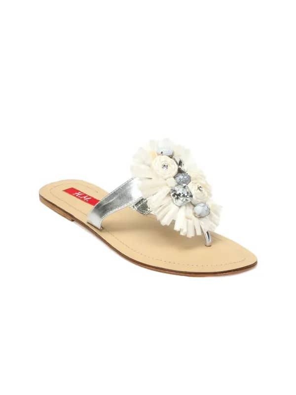 HM Women Silver Flats