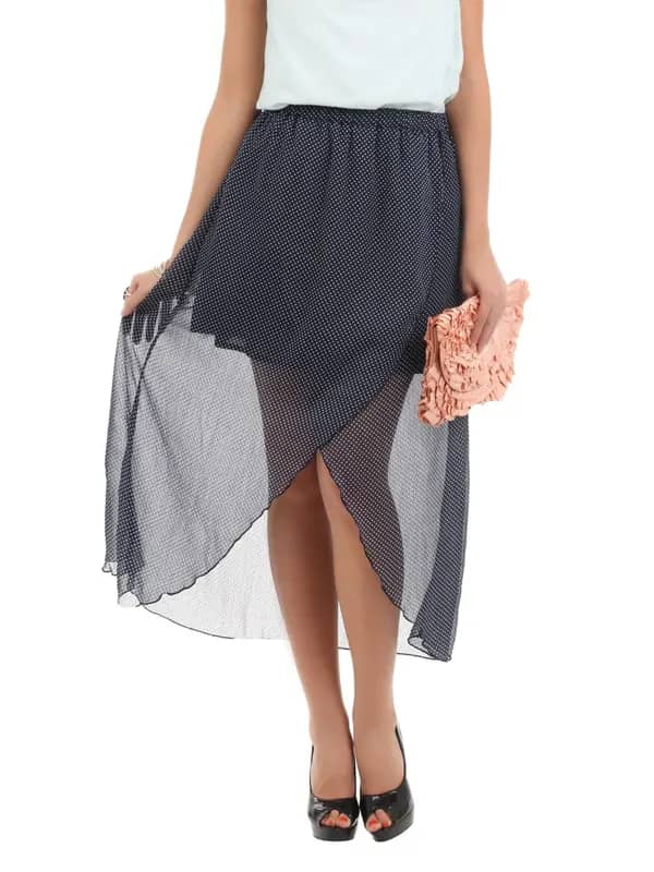 Elle Women Navy Blue Skirt