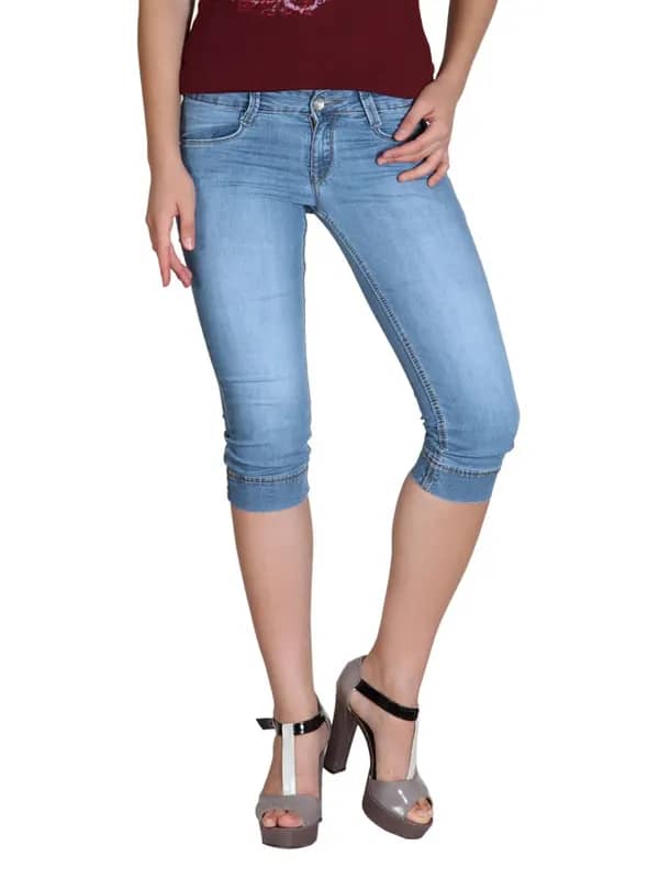 Kraus Jeans Women Blue Capris