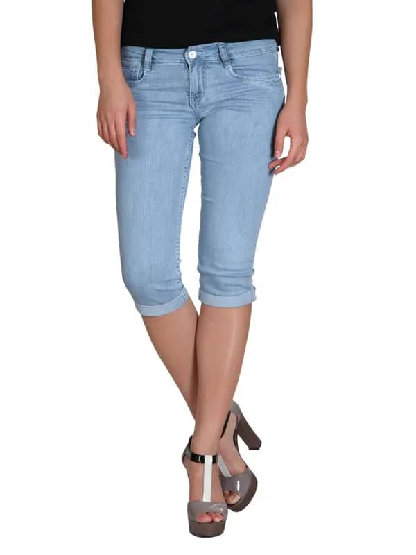 Kraus Jeans Women Blue Capris