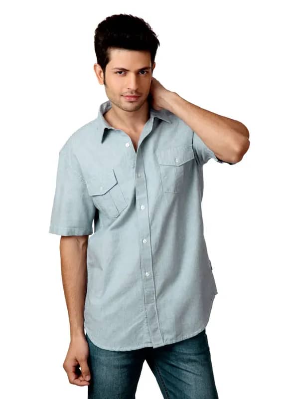 French Connection Men Blue Shirt