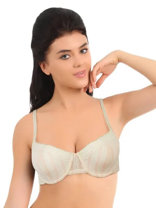 Amante Off-White Striped Bra BCSY01