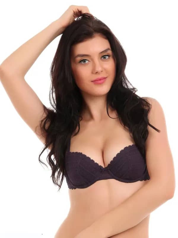 Amante Purple Demi-Cup Lace Bra BGDC01