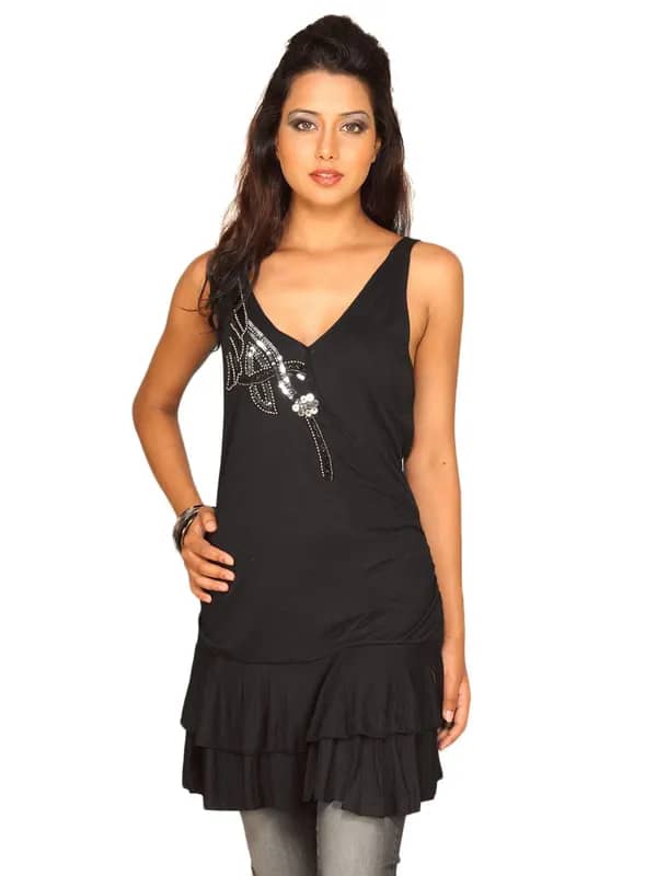 Jealous 21 Women Black Sleevless Top