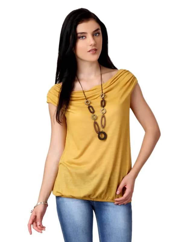 United Colors of Benetton Women Mustard Top